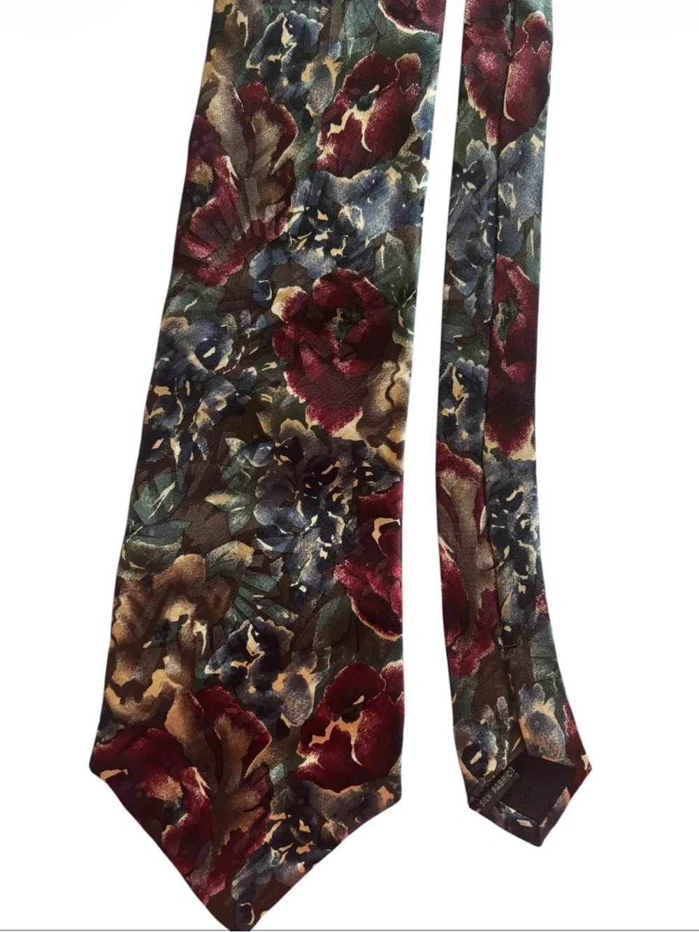 Vintage Roffe Accessories 100% Silk Floral Necktie Tie Professional Chic Moody